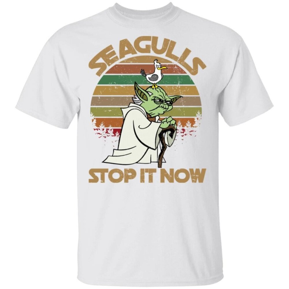 Seagulls Stop It Now Funny Yoda Fans Retro Sci-Fi Humor Graphic Collector 05